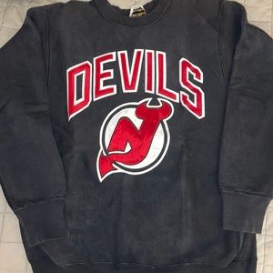 New Jersey NJ DEVILS Real Vintage Sweatshirt NHL